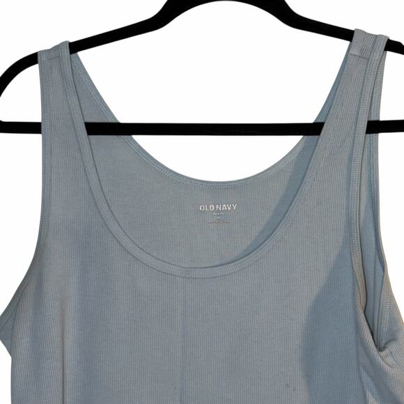Old Navy Slim Fit Ribbed Tank Top Bundle – Size XL  Green, Light Blue & Rust Red - Picture 5 of 10